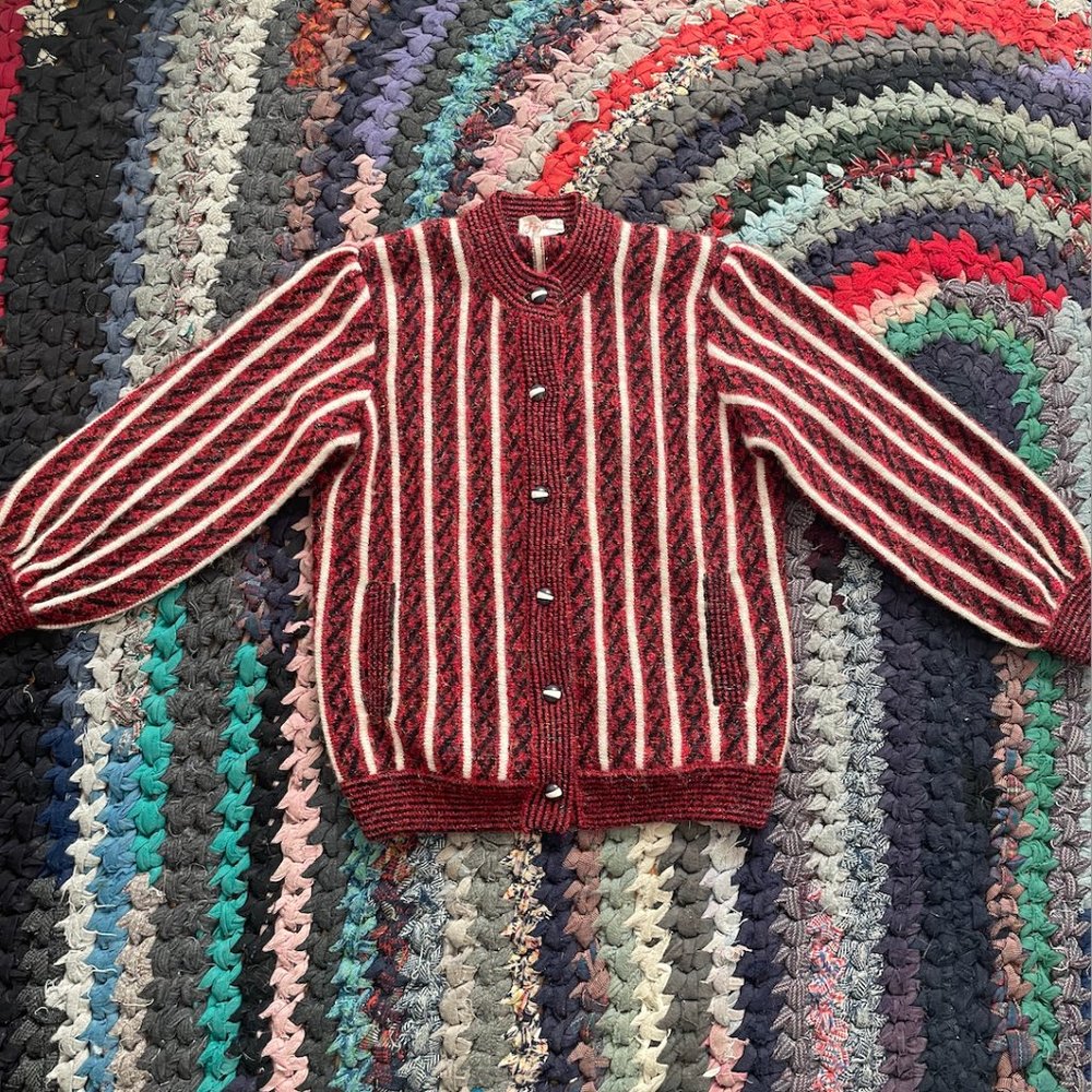 Vintage Button Up Mohair Sweater